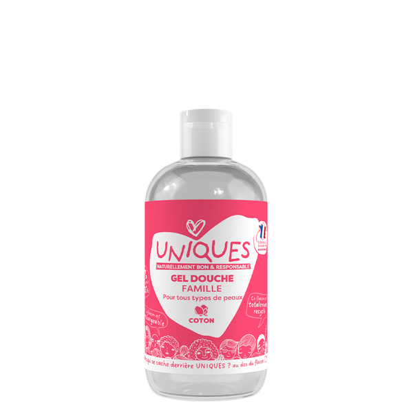 Gel douche UNIQUES 250ml parfum Coton